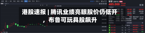 港股速报 | 腾讯业绩亮眼股价仍低开，布鲁可玩具股飙升-第3张图片