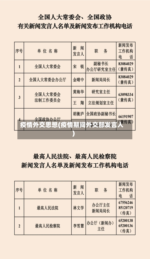 疫情外交思想(疫情期间外交部发言人)-第1张图片