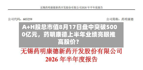 A+H股总市值8月17日盘中突破5000亿元，药明康德上半年业绩亮眼推高股价？-第1张图片