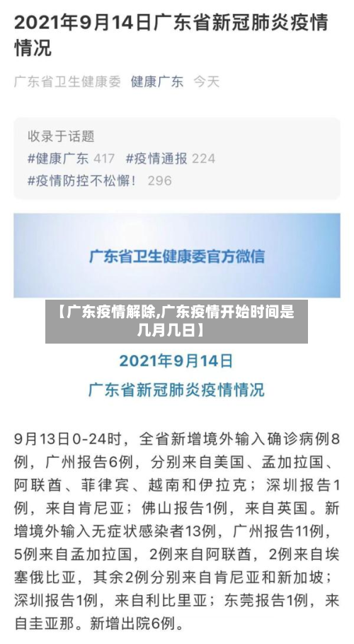 【广东疫情解除,广东疫情开始时间是几月几日】-第1张图片