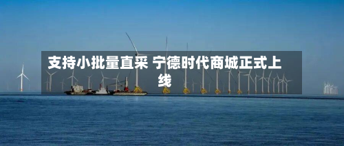 支持小批量直采 宁德时代商城正式上线-第3张图片