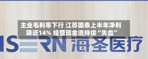 主业毛利率下行 江苏国泰上半年净利降近14% 经营现金流持续“失血”-第2张图片