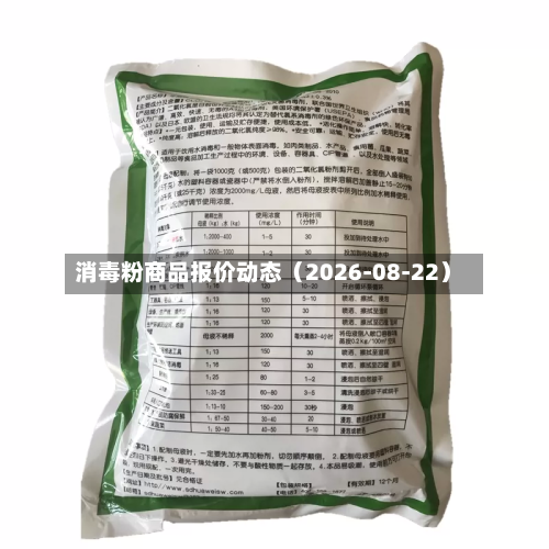 消毒粉商品报价动态（2026-08-22）-第2张图片