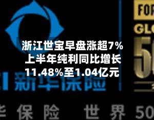 浙江世宝早盘涨超7% 上半年纯利同比增长11.48%至1.04亿元-第3张图片