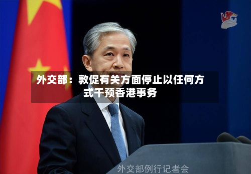 外交部:敦促有关方面停止以任何方式干预香港事务-第1张图片