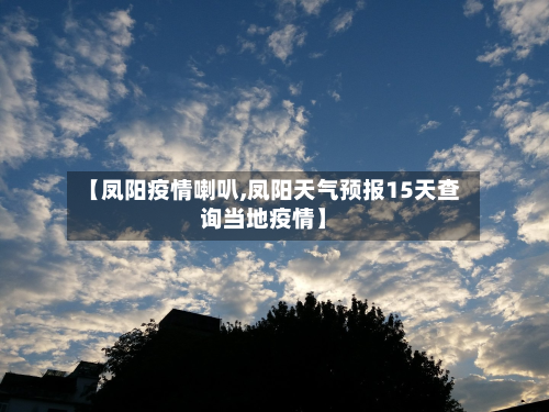 【凤阳疫情喇叭,凤阳天气预报15天查询当地疫情】-第1张图片