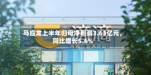 马应龙上半年归母净利润3.63亿元	，同比增长5.6%-第1张图片