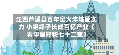 江西芦溪县百年窑火淬炼硬实力 小绝缘子长成百亿产业(看中国好物七十二变)-第2张图片