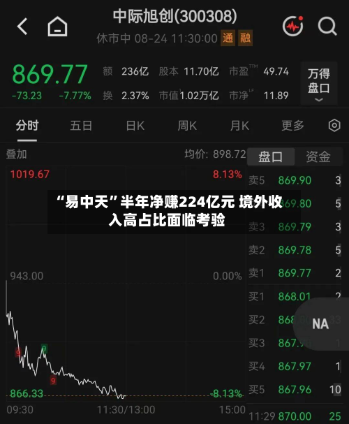 “易中天”半年净赚224亿元 境外收入高占比面临考验-第2张图片