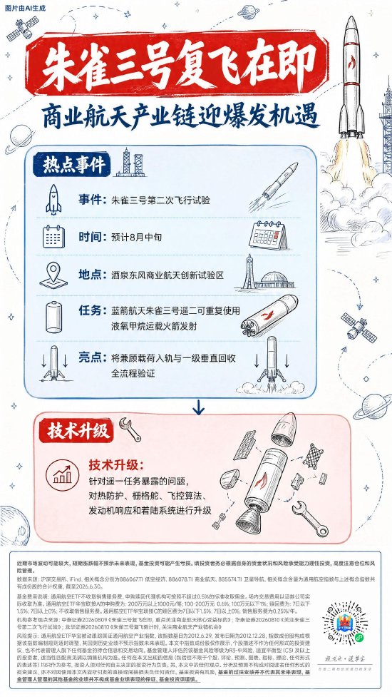 朱雀三号复飞在即，商业航天迎爆发机遇｜通用航空ETF华宝（159231）